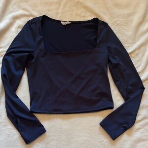 Elegant Navy Blue Women's Top